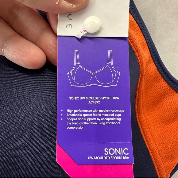 Freya Sonic Molded Sports Bra Firm Support Navy Size 40I NWT - Picture 5 of 7